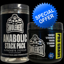 Load image into Gallery viewer, ANABOLIC STACK PACK™ + HYPED™ PRO GRADE PRE-WORKOUT
